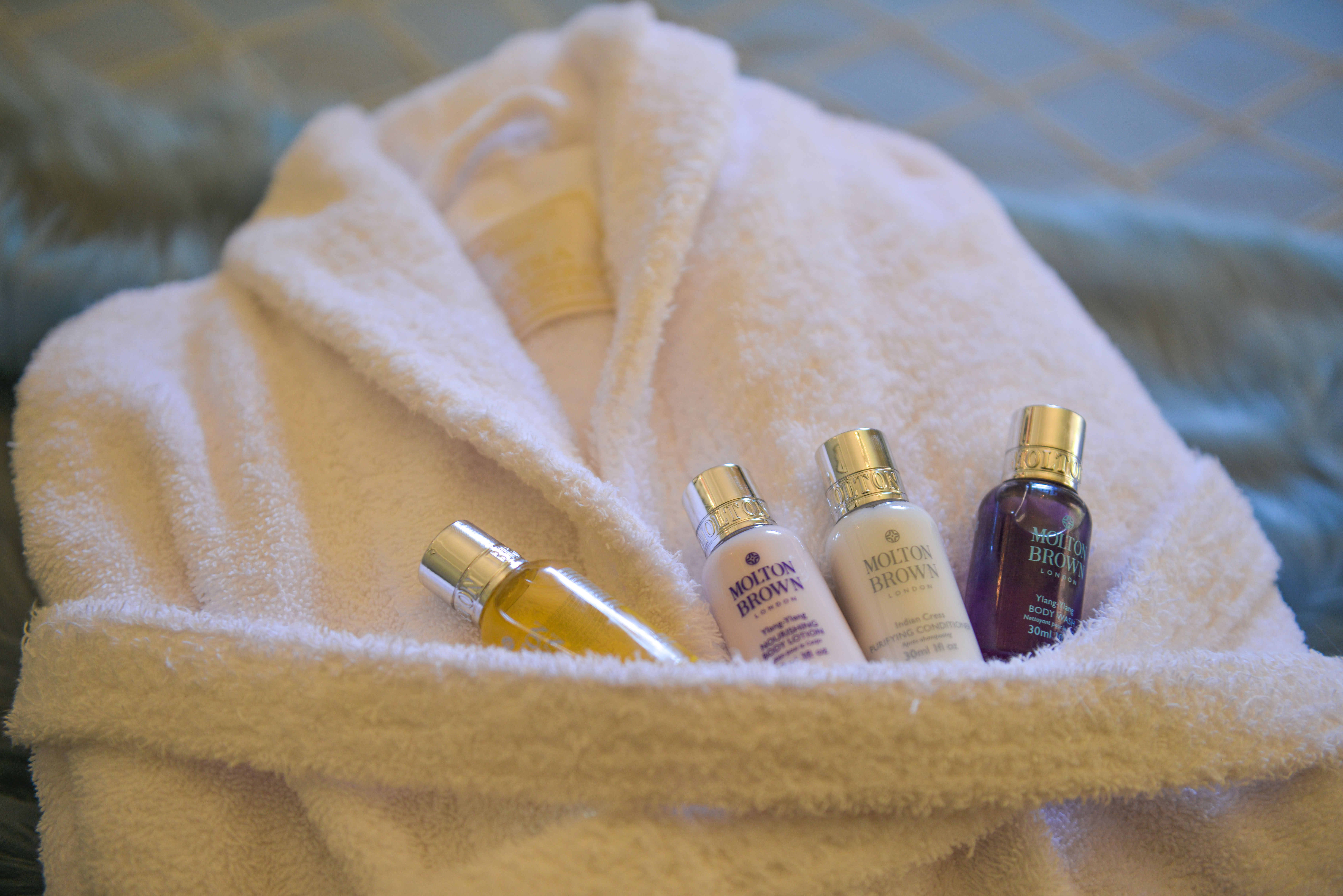 Fluffy Bathrobes and Toiletries