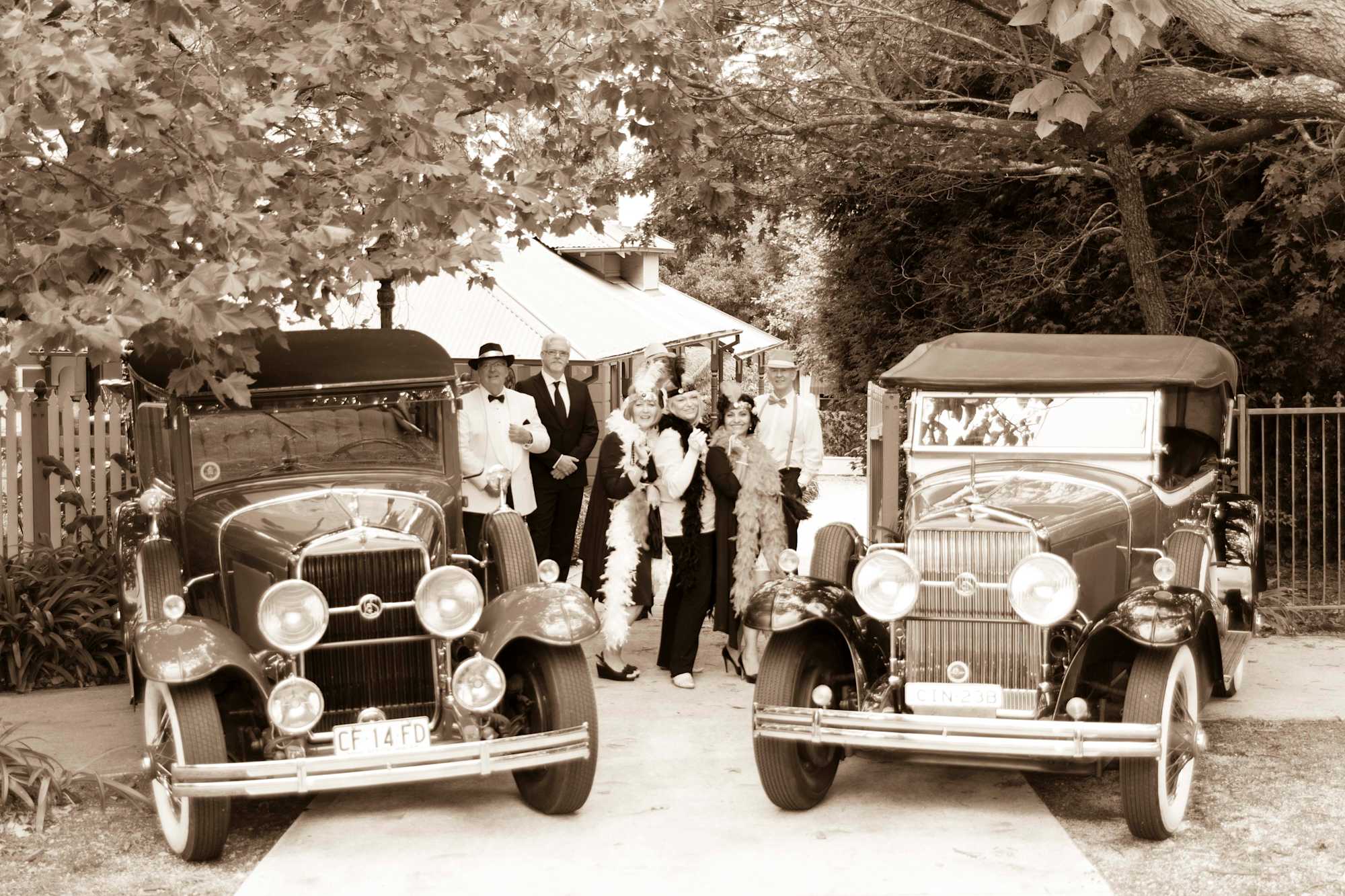 Experience your own vintage experience complete with dress-up and cadillacs at Varenna Luxury, Leura Blue Mountains