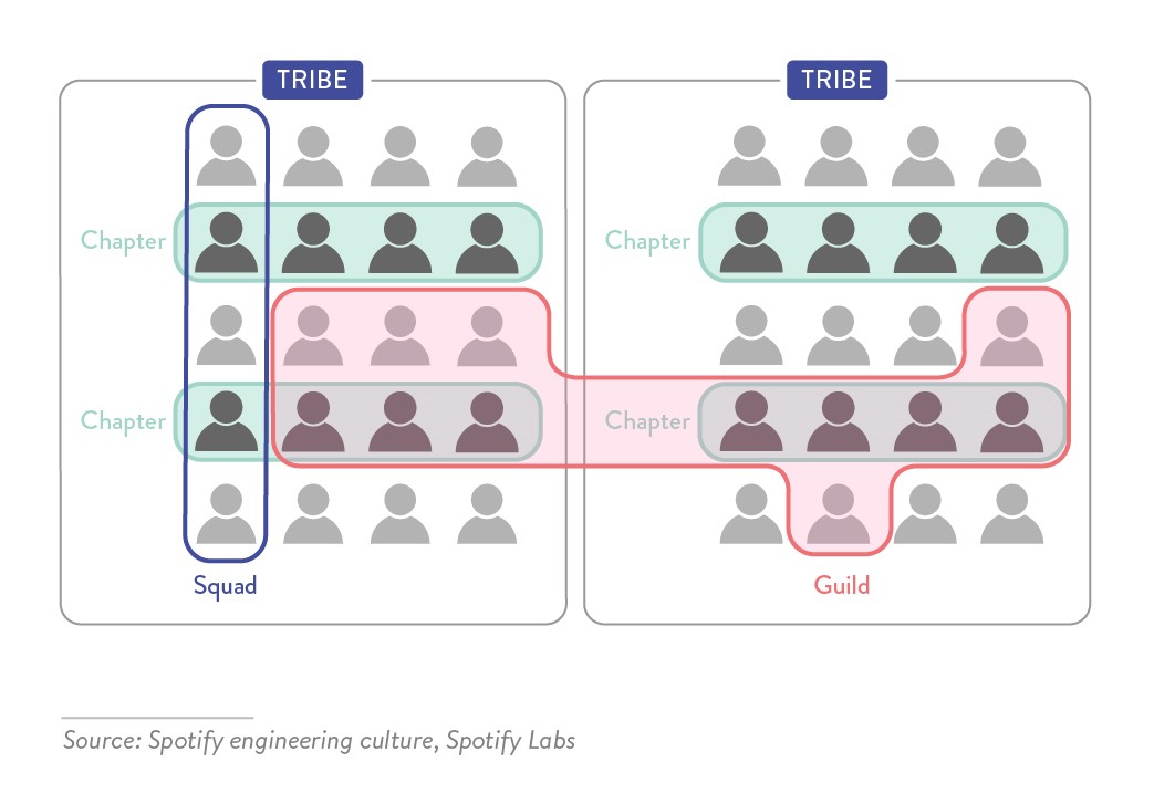 reconfiguring-state-case-studies-around-world - Diagram: Spotify's Multidisciplinary Organisational Structure