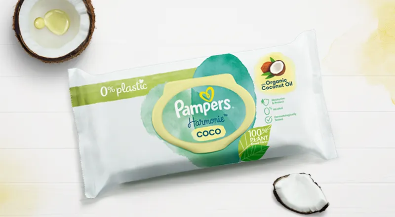 Pampers Harmonie Coco 0% Plastic
