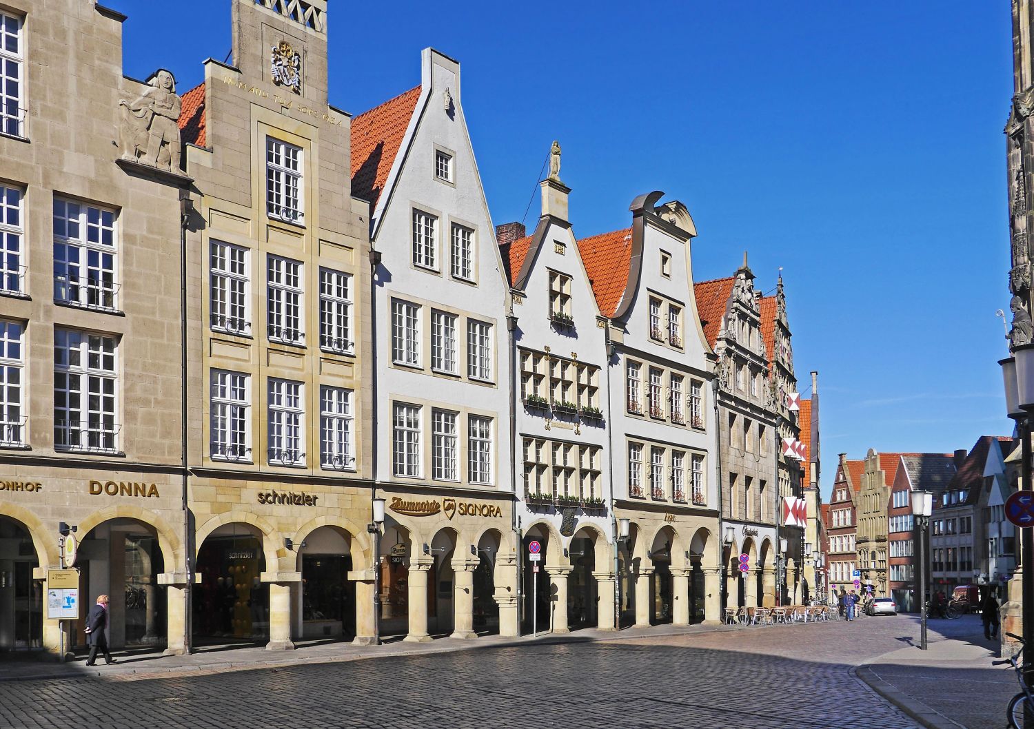 Ansicht des Prinzipalmarktes in der Stadt Münster