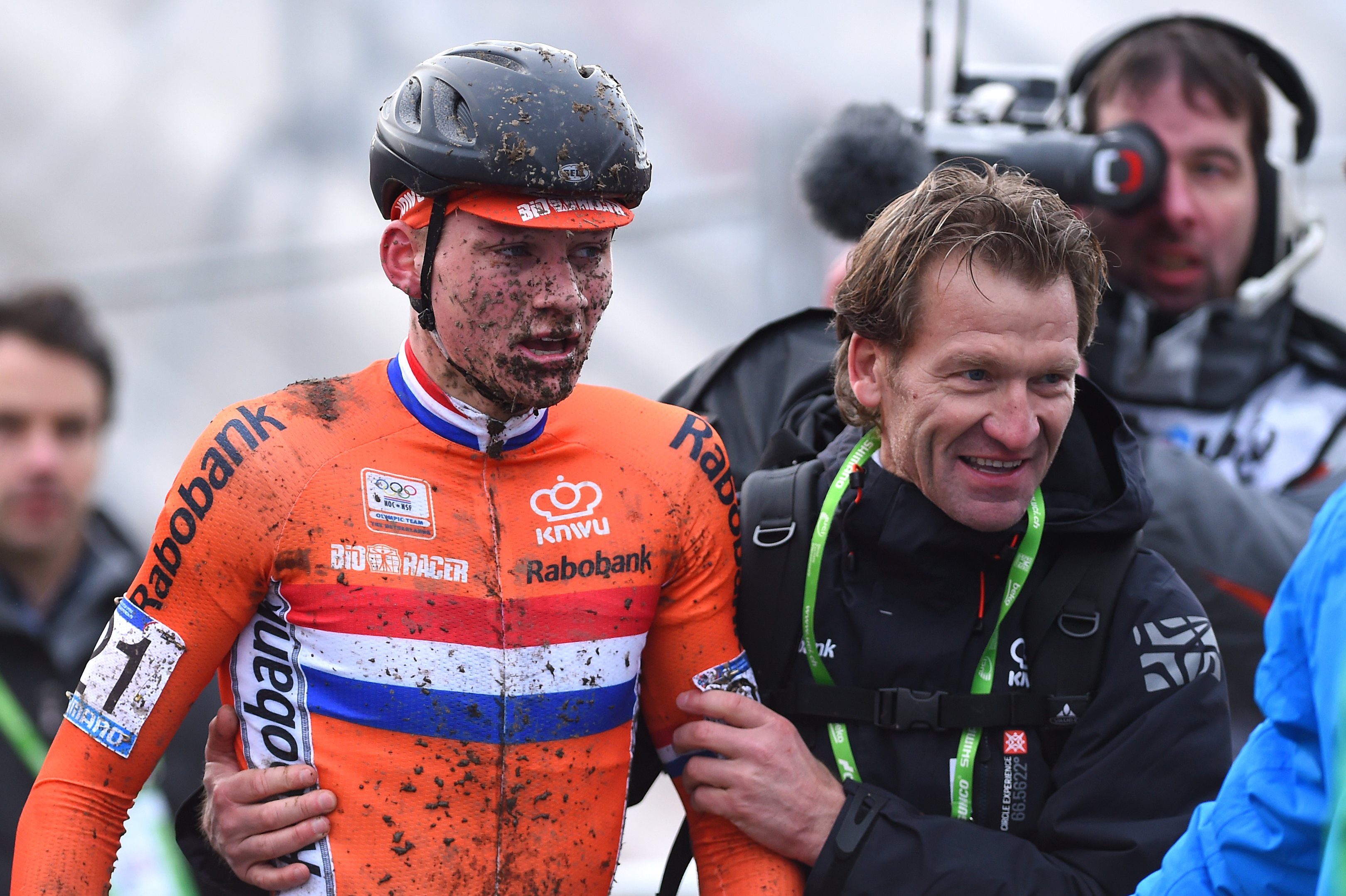 UCI Cyclocross World Championships Mathieu Van der Poel and young