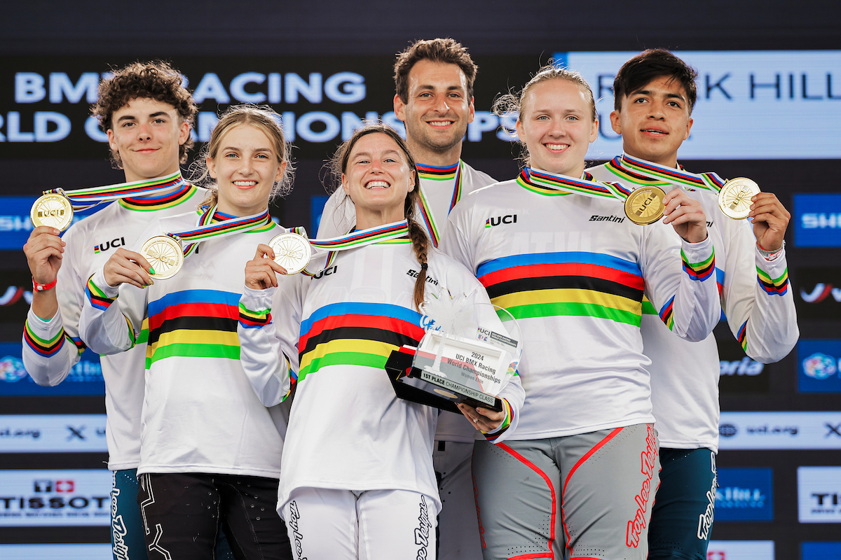 2024 UCI BMX Racing World Championships Alise Willoughby and Joris