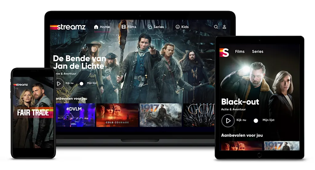 An overview of the streaming site Streamz
