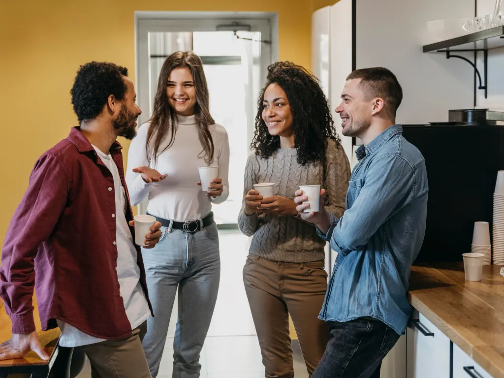 People having coffee at the office