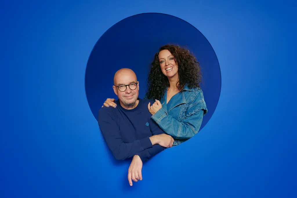 Sven en Anke in de Joe-studio