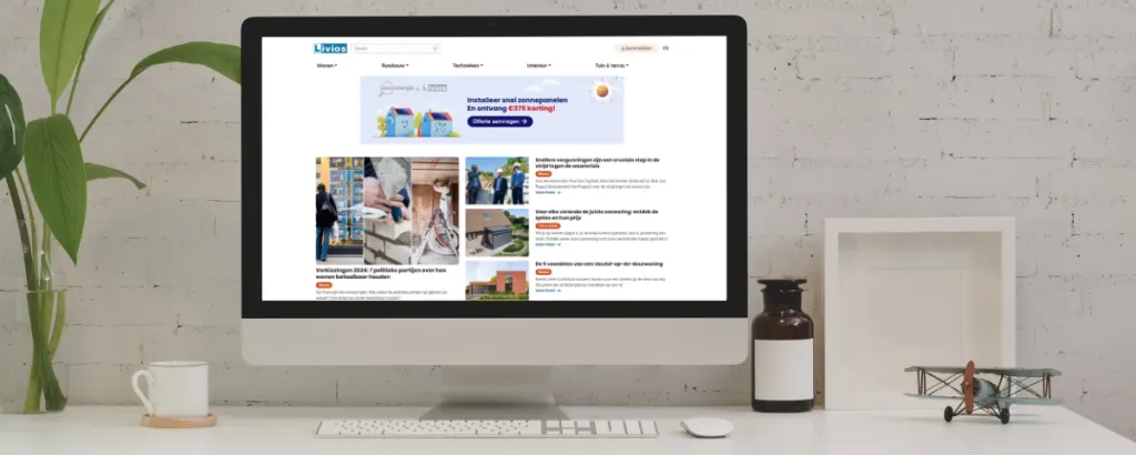 Mockup du site web Livios sur ordinateur portable