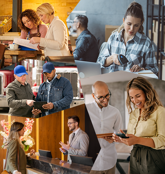 Customers and associates working together