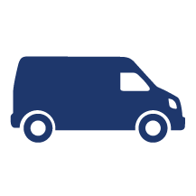 a blue truck icon.
