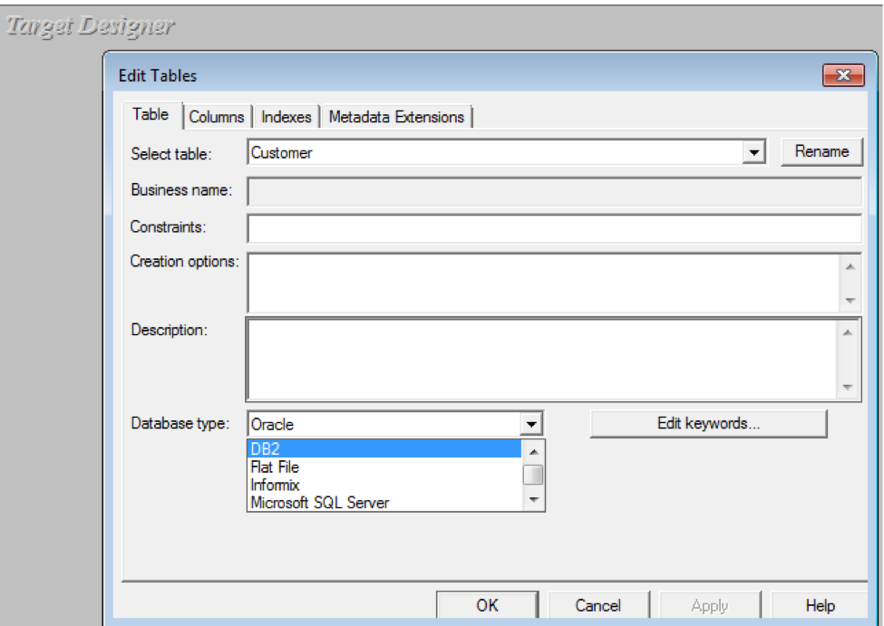 Figure 4 – Create Target From Source Example 