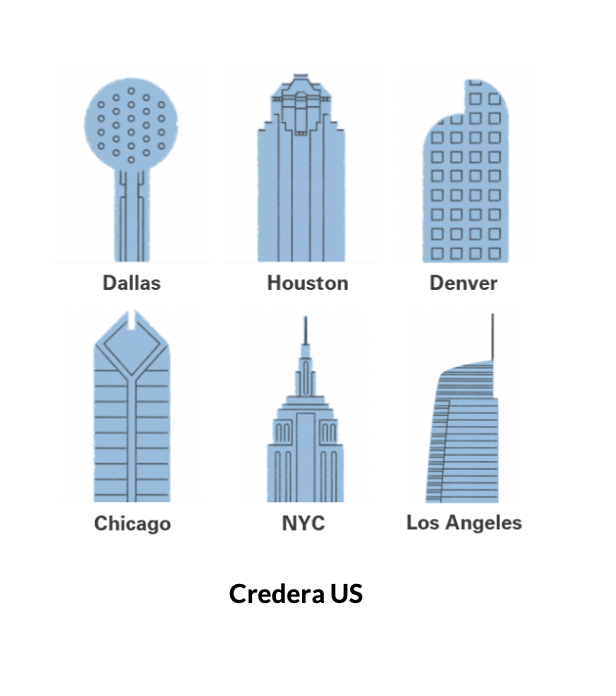 Credera US Office Locations as of 2021