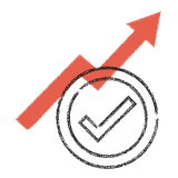Career planning and growth icon