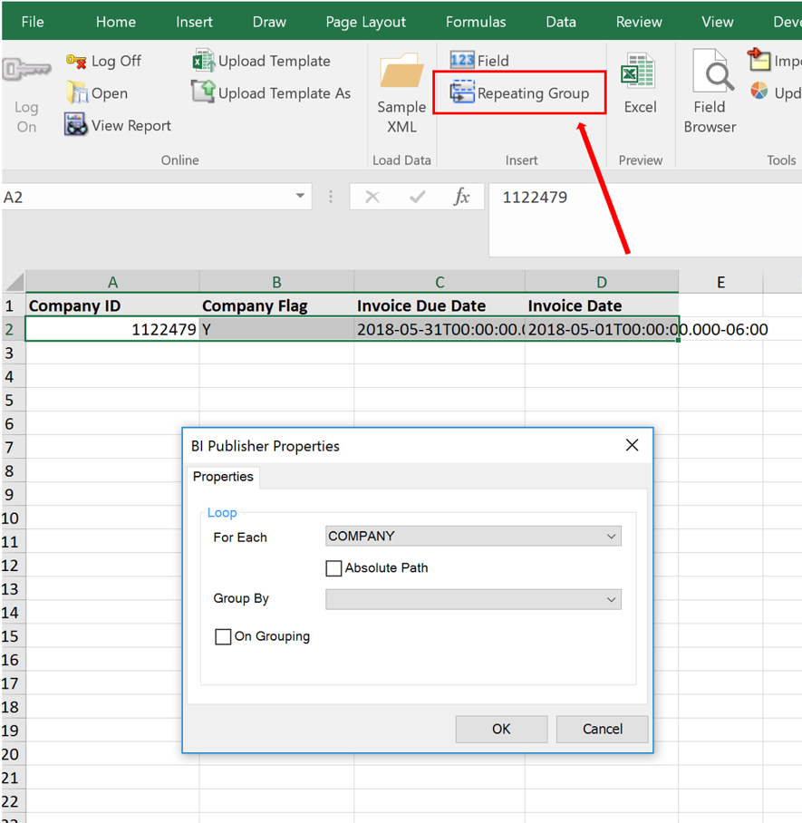 Creating a Business Intelligence Publisher Report Using an Excel