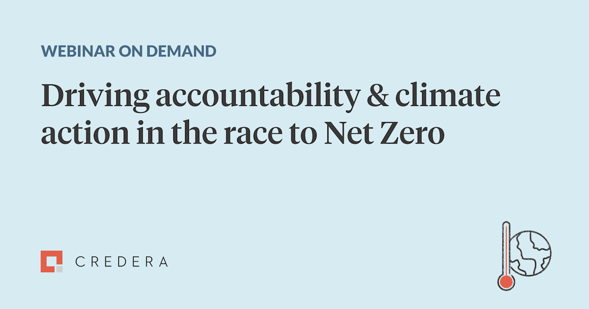Webinar On Demand: Driving Accountability and Climate Action in the Race to Net Zero