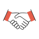 Relationship building and connection icon