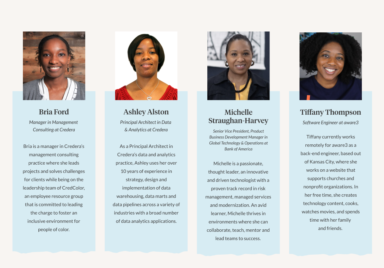 Black Women in Tech Panelists