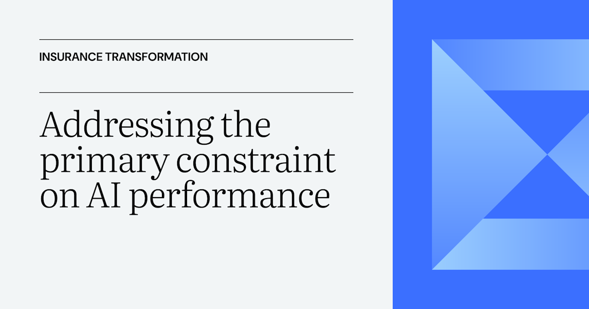 In the insurance sector, data quality is the real blocker to AI ROI.
