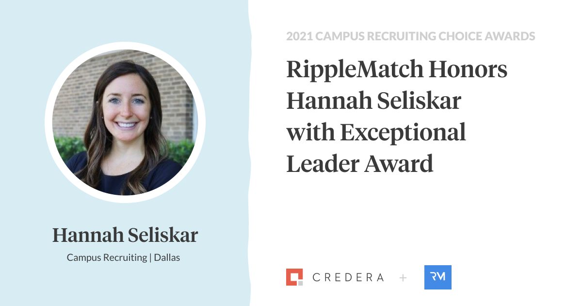 Credera’s Hannah Seliskar Wins RippleMatch Exceptional Leader Award