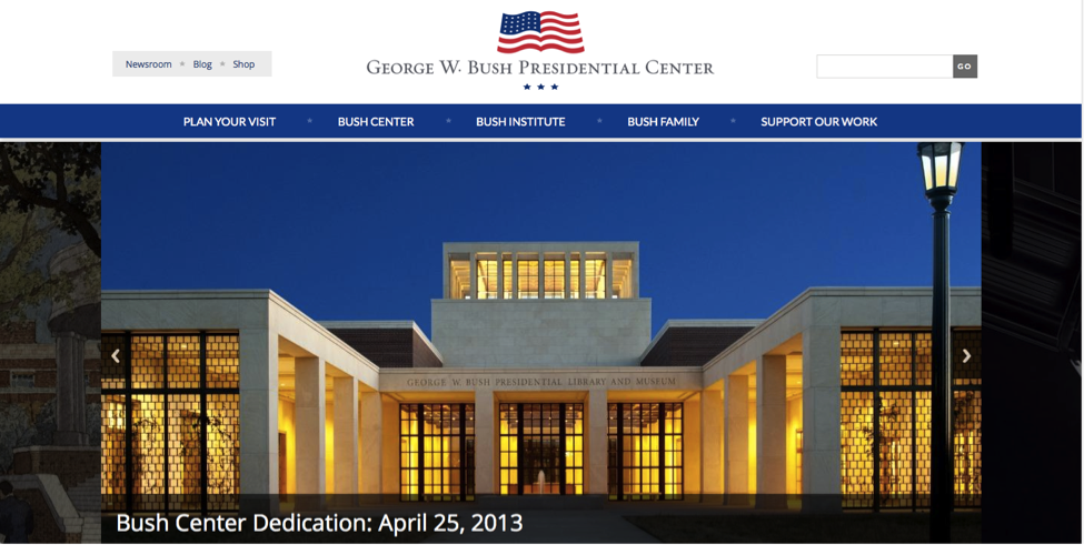 Credera Designs George W. Bush Presidential Center Website