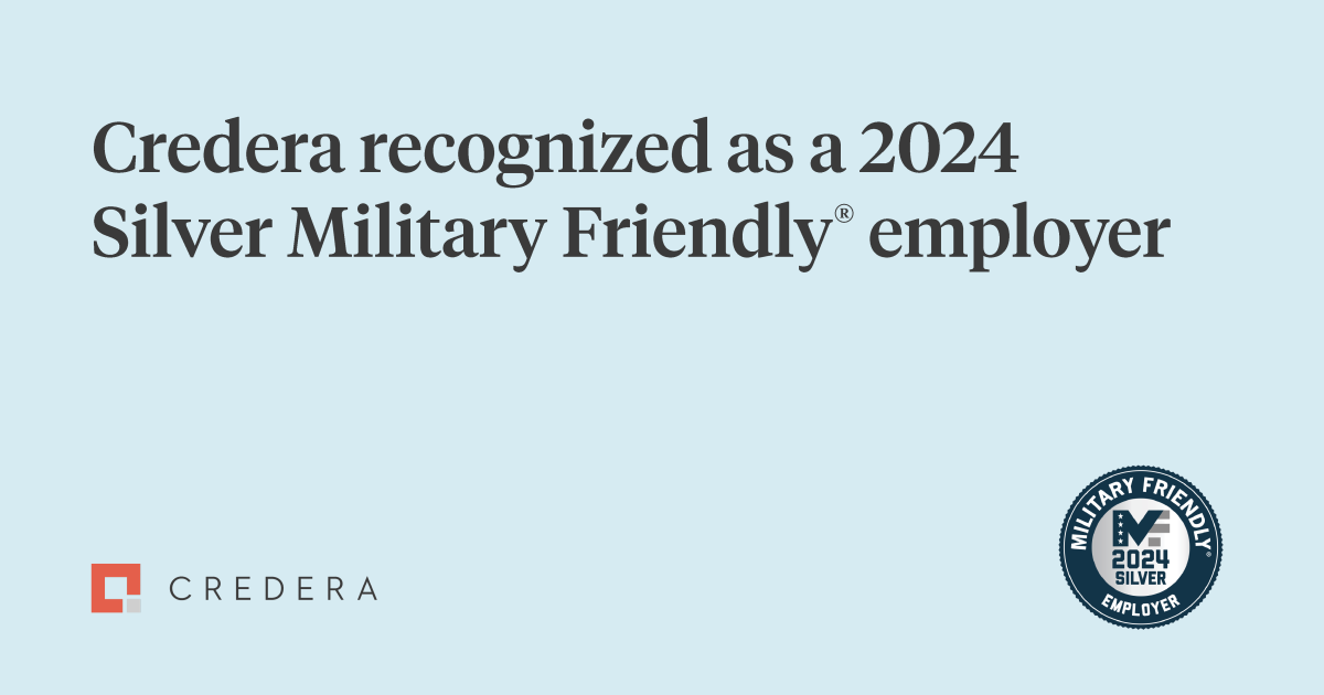Credera rose in status as a 2024 Military Friendly® Employer