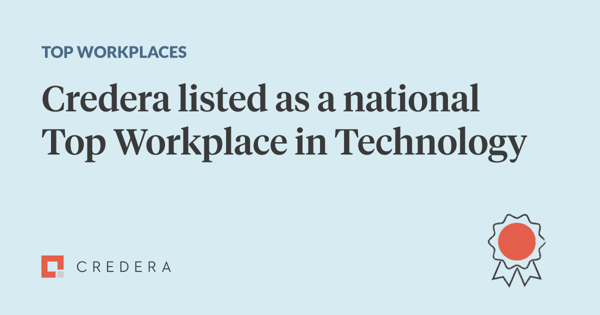 Credera recognized as a top 10 national Top Workplace in Technology