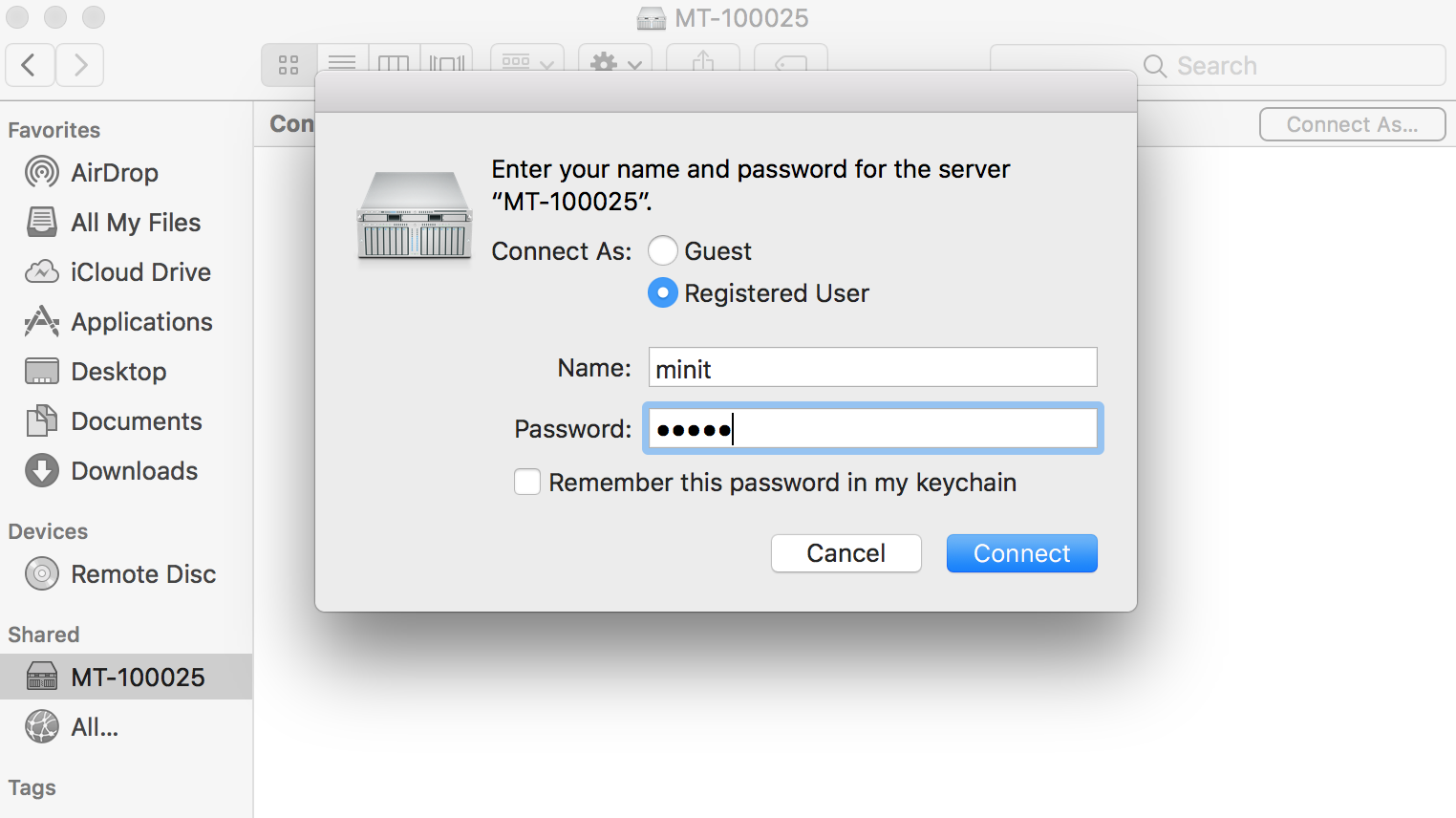 Mac password