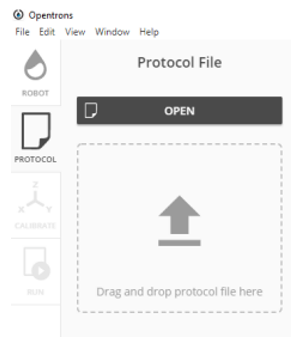 Opentron protocol file upload