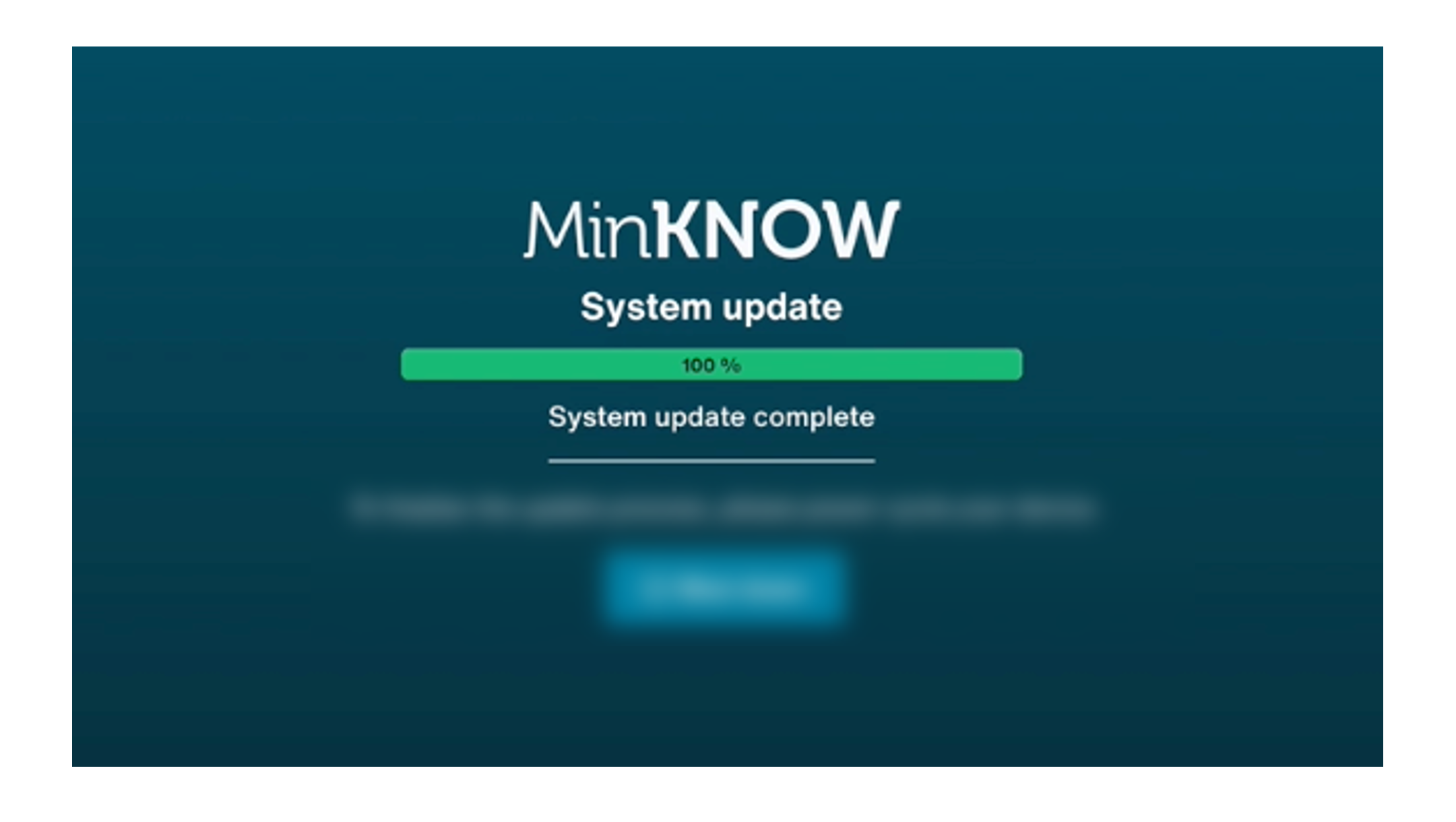MinKNOW system update progress