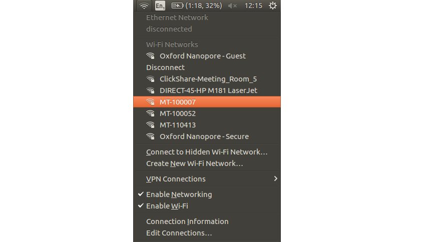 WI-FI Window in Linux selecting the mt-ID - BORDER 02 Sep 19