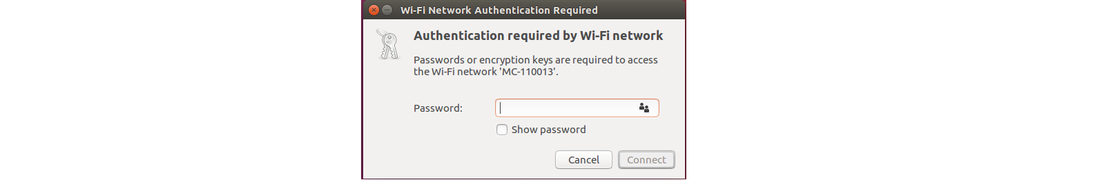 Linux Wi-fi password - 2.0 white border