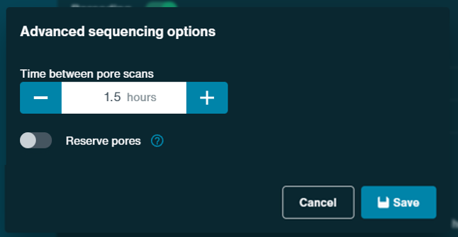 Flongle setup 9 Advanced sequencing options II