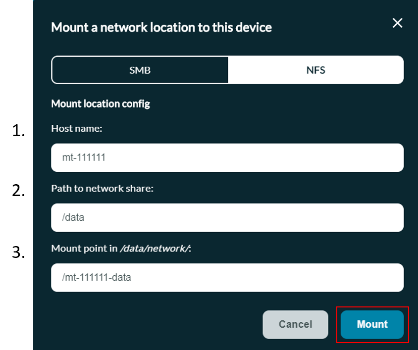 Mount network drive 4