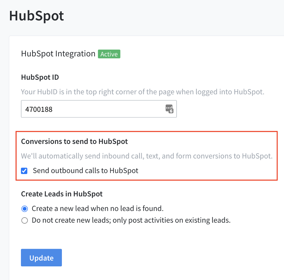 HubSpot Integration Update