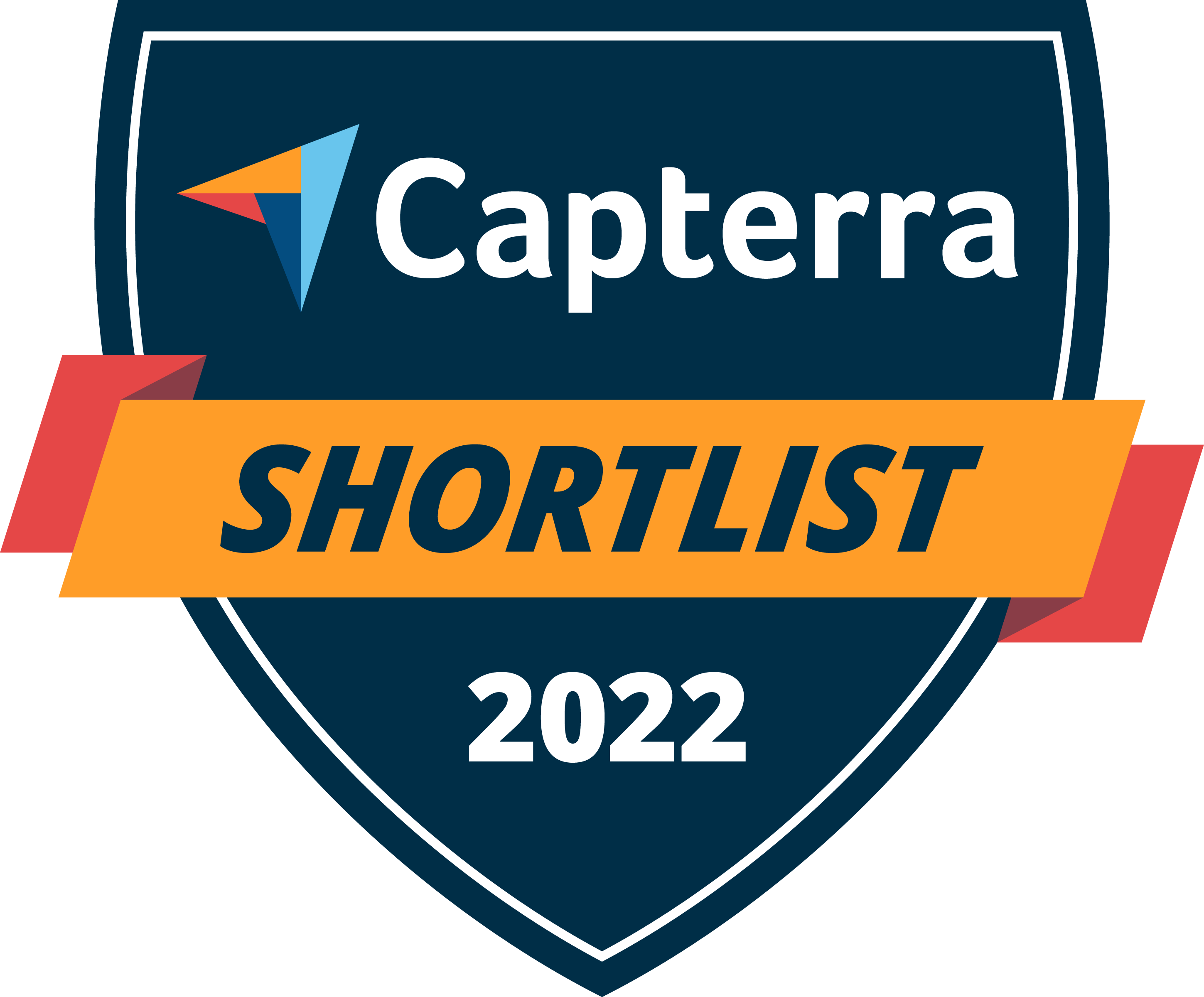 Capterra shortlist badge 2022