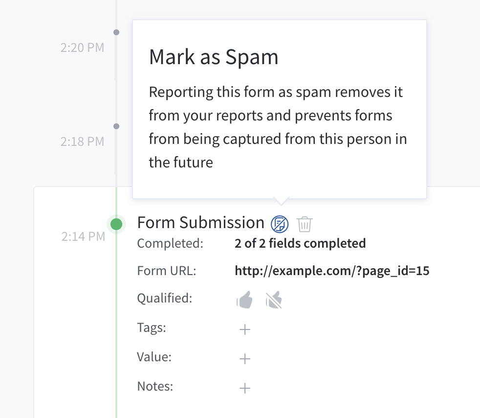 Mark Forms As Spam