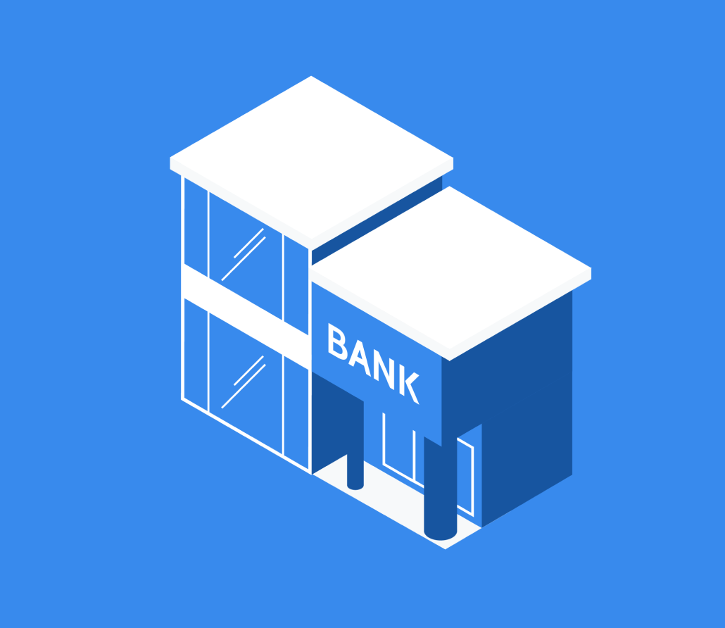 illustrated bank building
