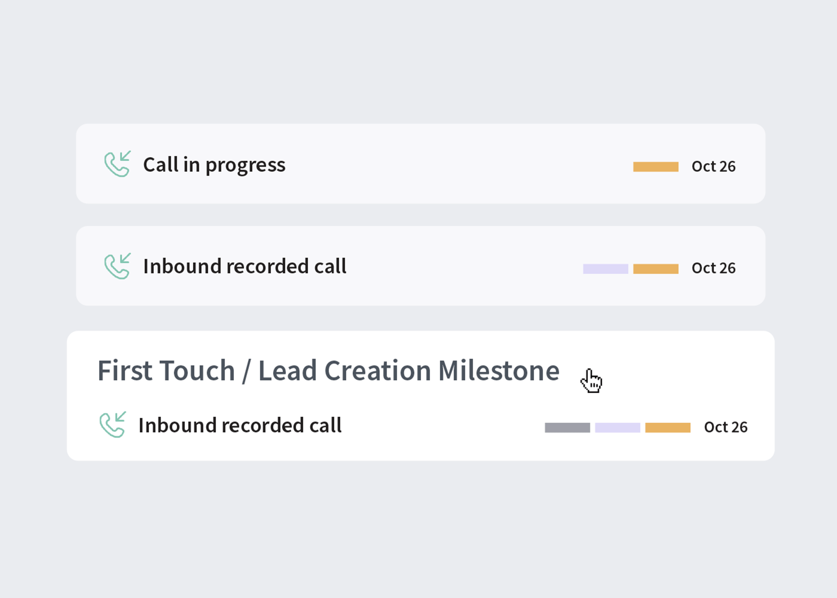 call activity in CallRail's Lead center