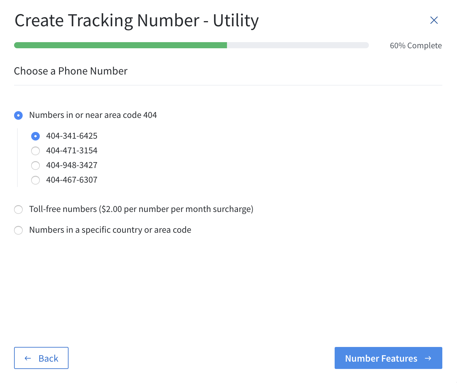 Number tracking