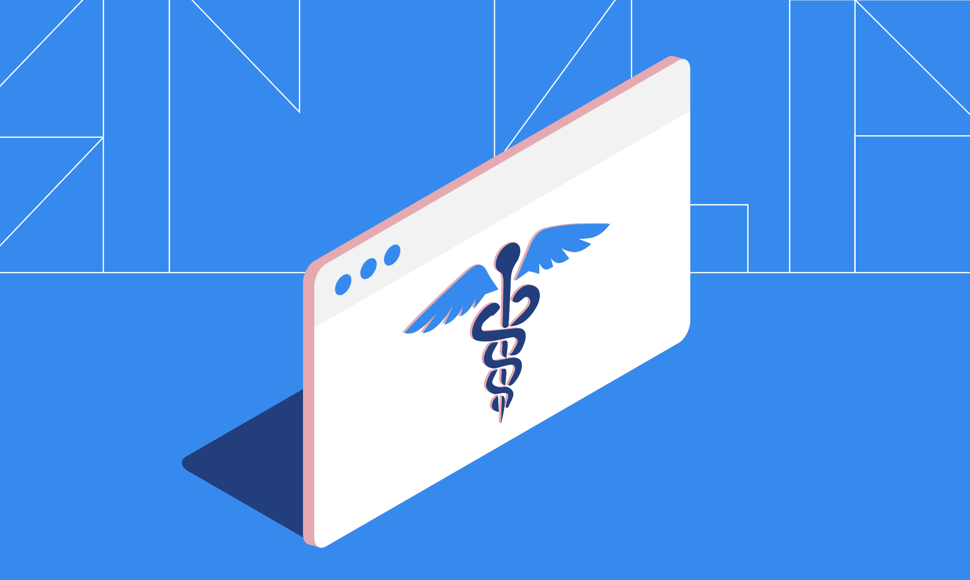 Illustrated American Medical Association Symbol of Caduceus