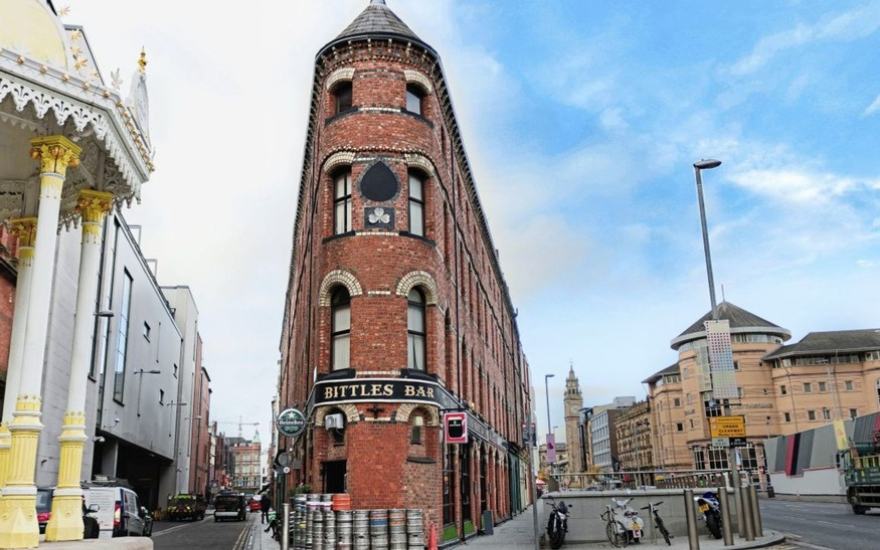 Belfast's iconic flat iron building 