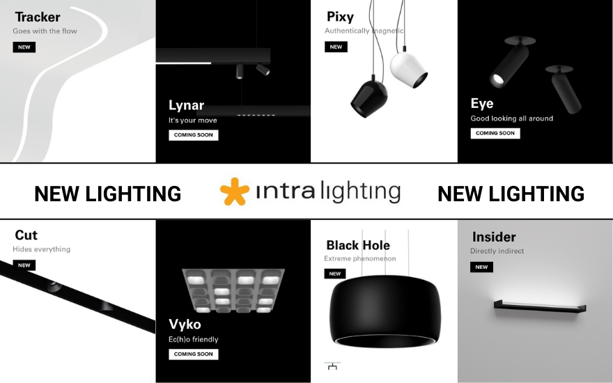 New lighting from Intra Lighting commercial lighting specialists 