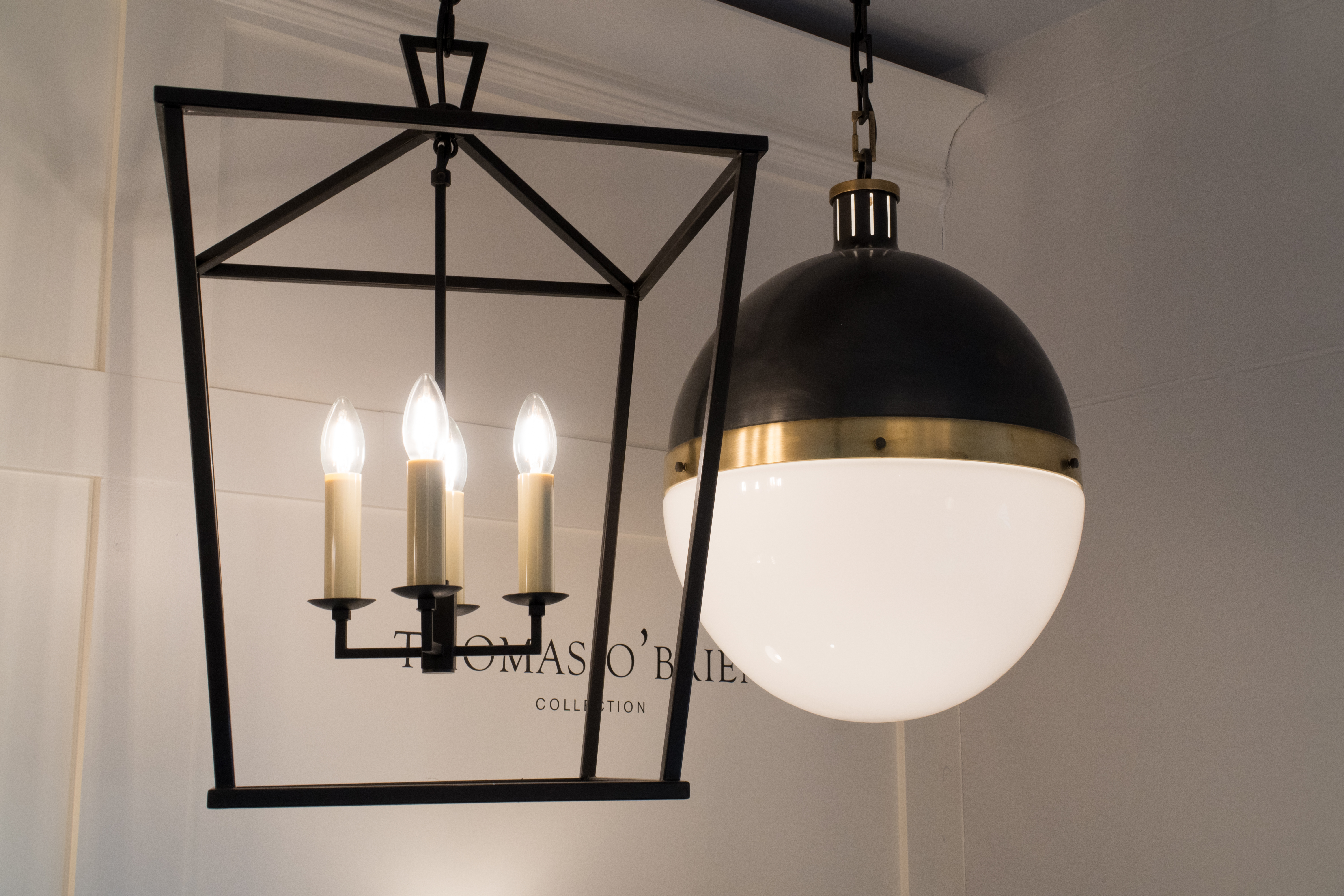Darlana pendant and Hicks pendant side by side 