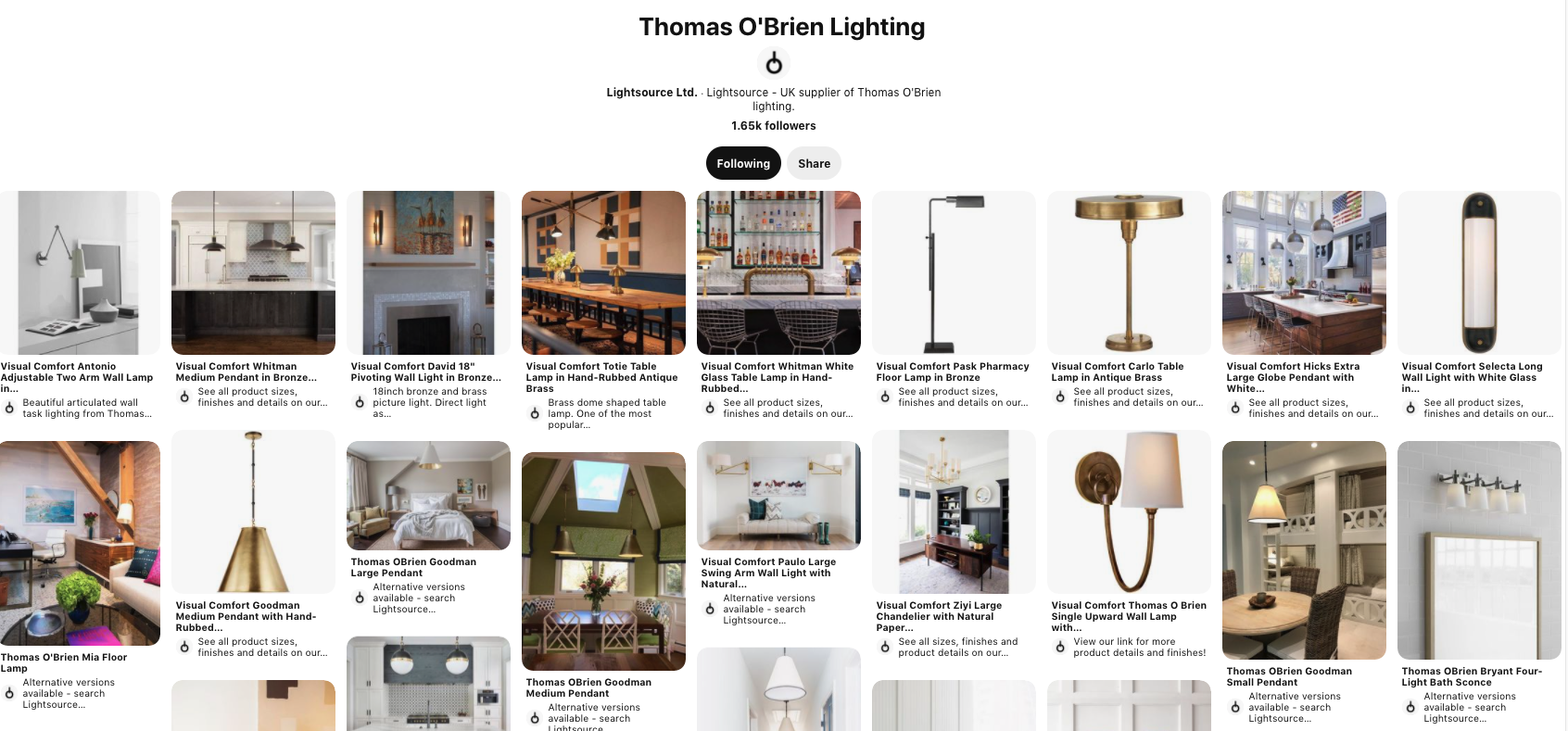 Thomas Obrien pinterest board 