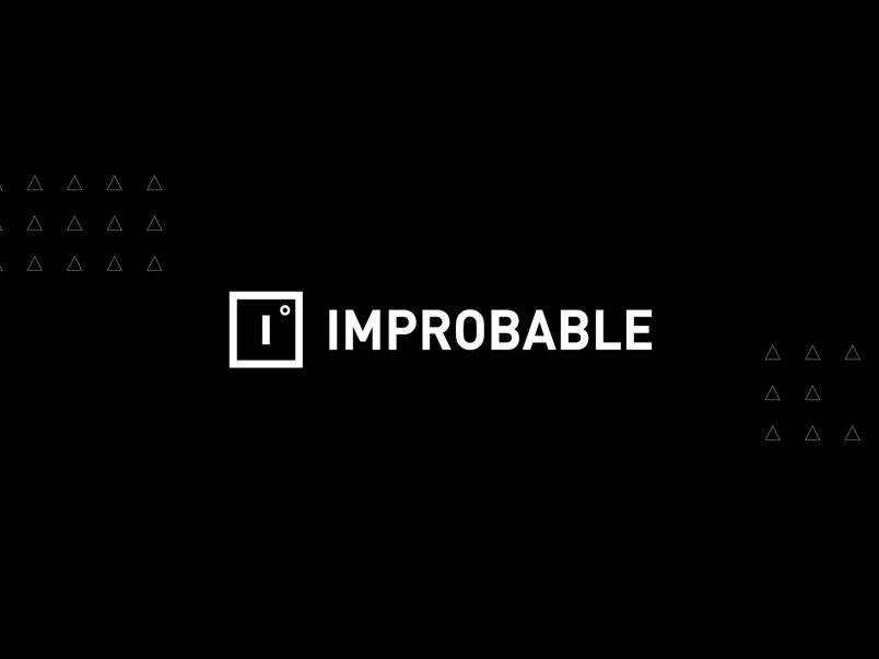 4-3 improbable logo with background effect