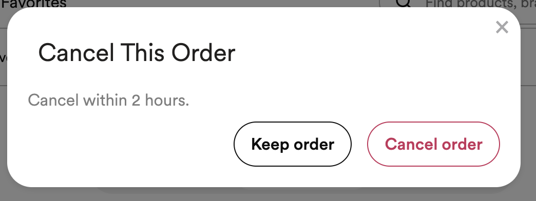 cancel confirmation