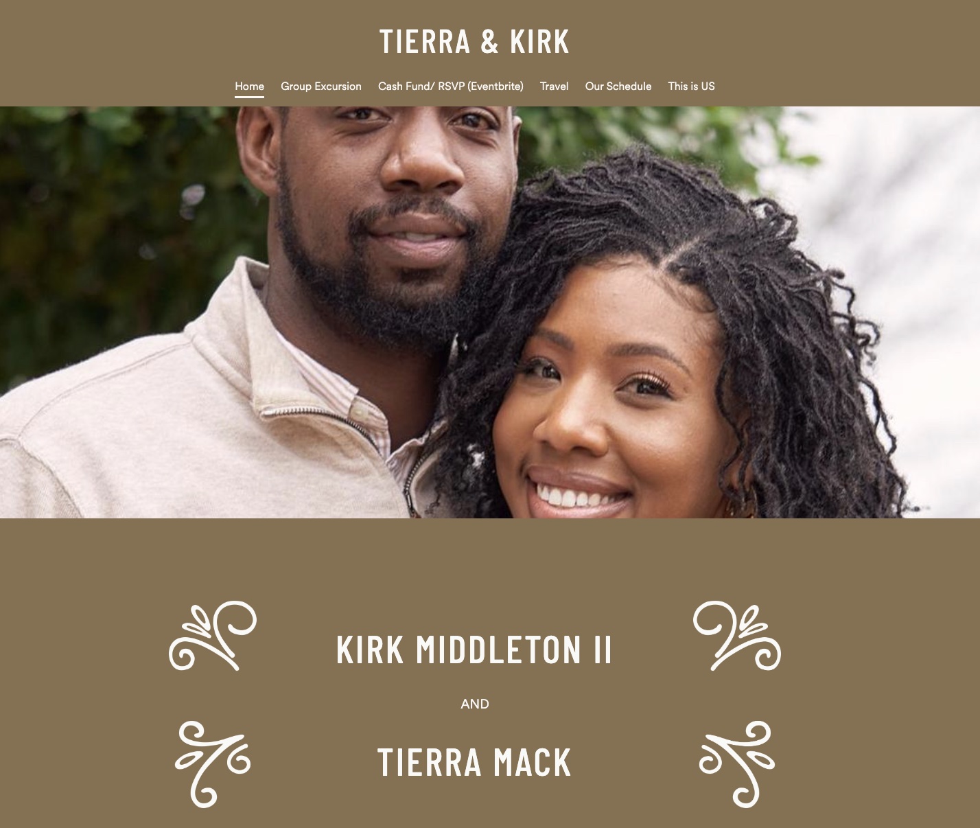 Love Story Wedding Website Example