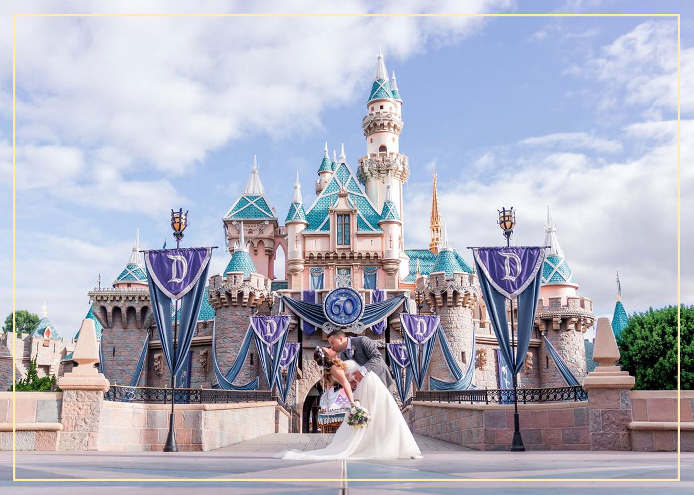 disneyland wedding photo