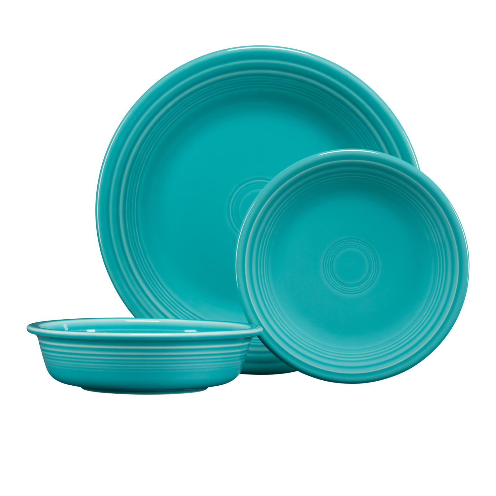 fiesta 3pc classic place setting turquoise a