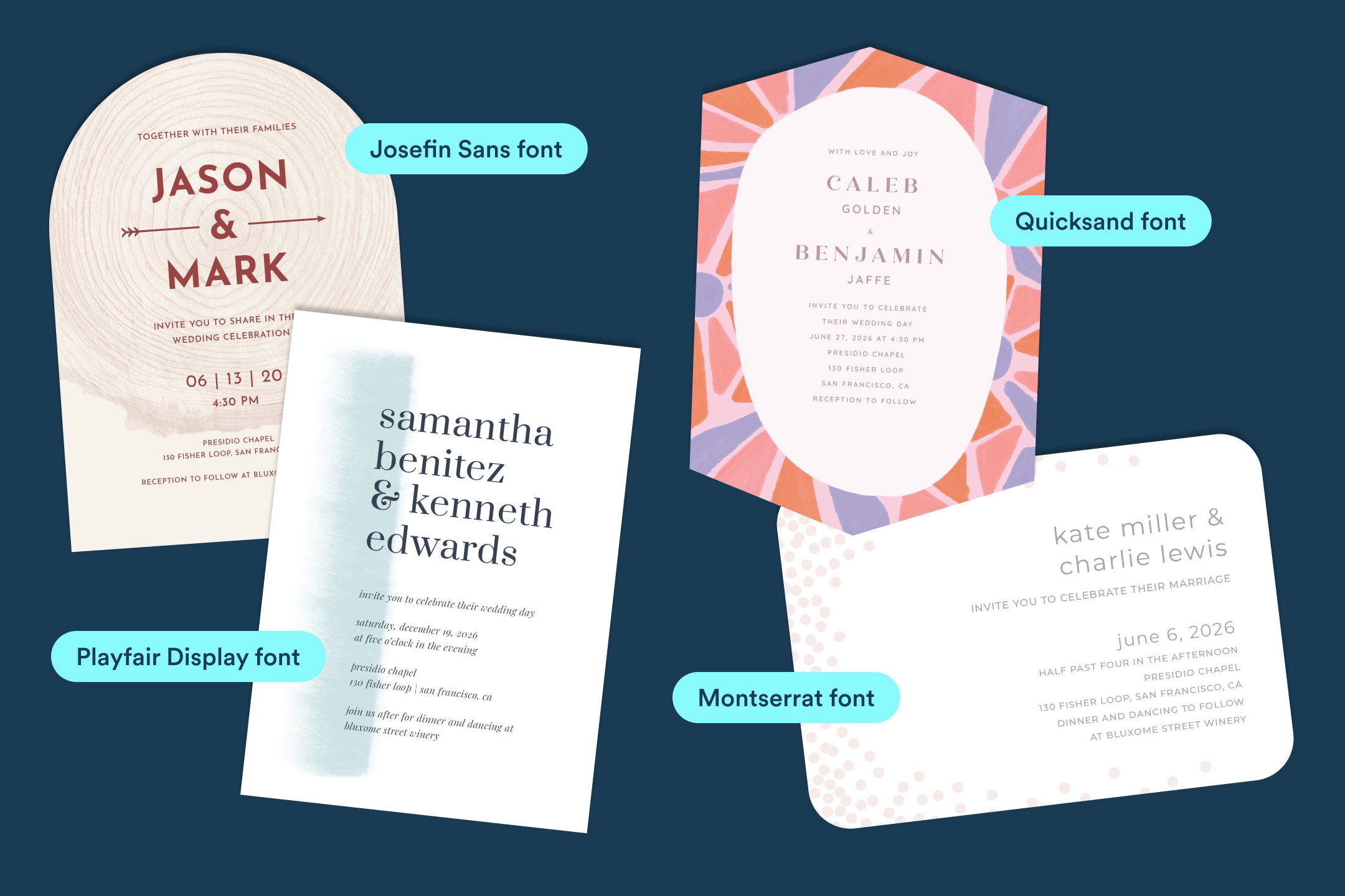 wedding invitation fonts
