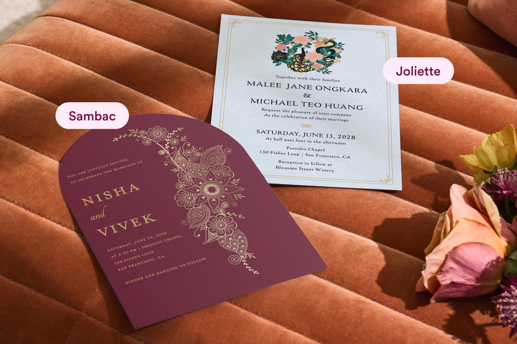 couple celebrates multicultural wedding